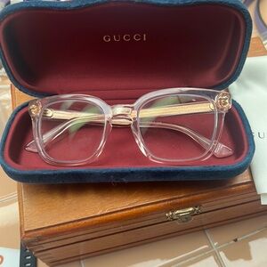 Pink Gucci prescription glasses 50/21/145